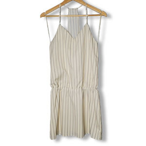 Haute Hippie Drop Waist Caitlyn Racer Mini Dress Cream Blue Size XS